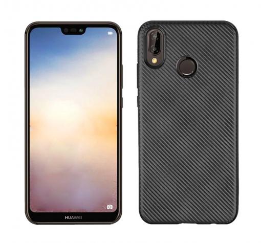 Силиконов калъф / гръб / TPU за Huawei Honor 8X - черен / Carbon