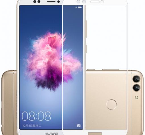 3D full cover Tempered glass screen protector Huawei Honor 9 Lite / Извит стъклен скрийн протектор за Huawei Honor 9 Lite - бял