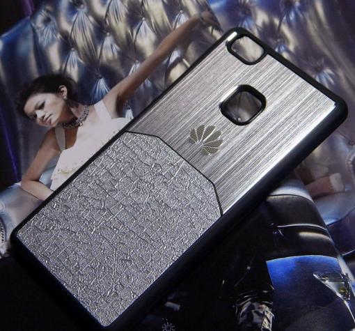 Луксозен твърд гръб Hybrid Case за Huawei P9 Lite - сребрист