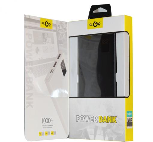 Универсална външна батерия Power Bank KLGO KP-60 10000mAh - черна