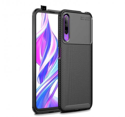 Луксозен силиконов калъф / кейс / TPU Auto Focus за Huawei P Smart Pro - черен / Carbon