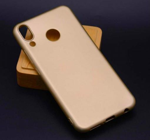 Силиконов калъф / гръб / TPU за Huawei Y6 2019 - златист / мат
