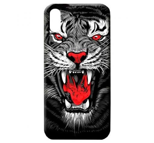Силиконов калъф / гръб / TPU LUXO за Apple iPhone XR - тигър / сив