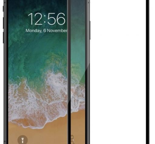 3D full cover Tempered glass screen protector Apple iPhone XS Max / Извит стъклен скрийн протектор Apple iPhone XS Max - черен
