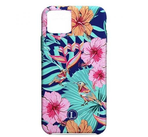 Силиконов калъф / кейс / TPU LUXO за Apple iPhone 13 6.1" - син / цветя