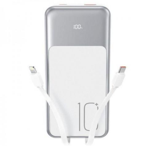 Универсална външна батерия XO-PR248 Lightning (iPhone) + Type-C 10000mAh / Universal Power Bank XO-PR248 Lightning (iPhone) + Type-C 10000mAh - бяла