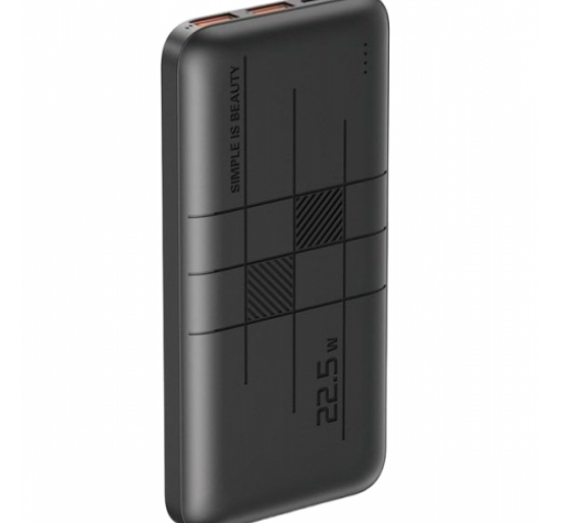 Универсална външна батерия XO-PR187 / PD + 2xUSB QC 3.0 / 22.5W / 10000mAh / Universal Power Bank XO-PR187 / PD + 2xUSB QC 3.0 / 22.5W / 10000mAh - черна