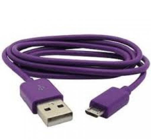 Micro USB Data cable - лилав за HTC / Samsung / Blackberry / Nokia / LG / Sony