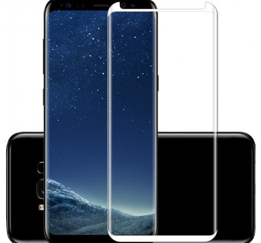 Оригинален извит стъклен скрийн протектор / 4D EQUIPTORS Screen Protector за Samsung S8 Plus G955 - Silver
