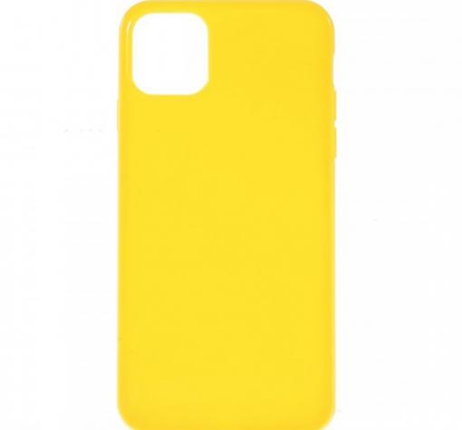 Силиконов калъф / гръб / Molan Cano Glossy Jelly Case за Apple iPhone 11 Pro Max 6.5" - жълт / гланц / брокат