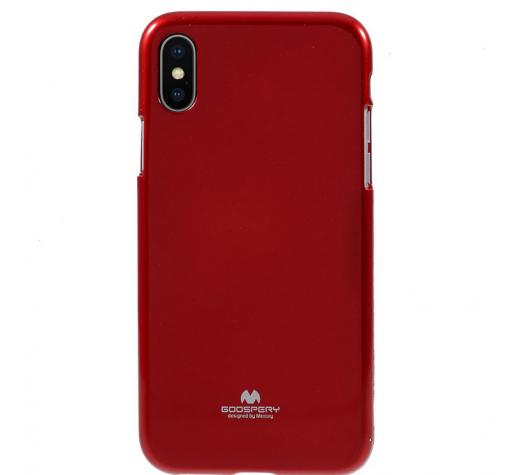 Луксозен силиконов калъф / гръб / TPU Mercury GOOSPERY Jelly Case за Apple iPhone XS Max - червен
