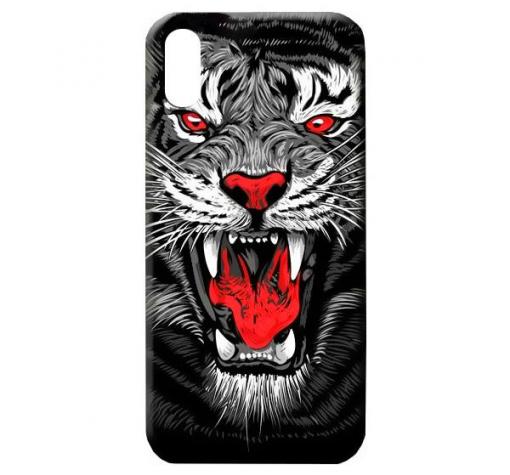 Силиконов калъф / гръб / TPU LUXO за Apple iPhone XS Max - тигър / сив