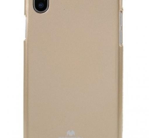 Луксозен силиконов калъф / гръб / TPU Mercury GOOSPERY Jelly Case за Apple iPhone XS Max - златист