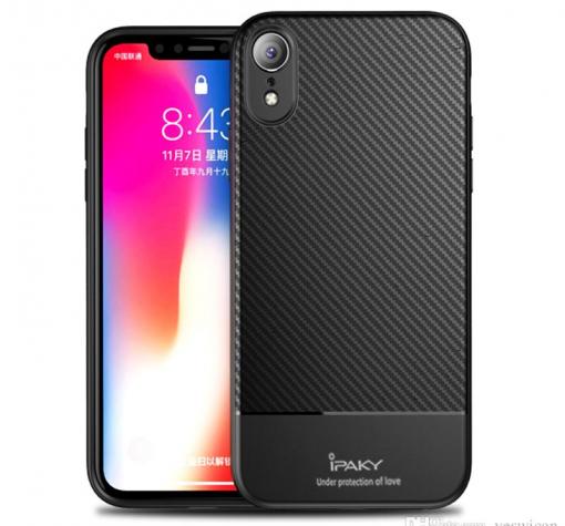 Оригинален силиконов гръб iPaky за Apple iPhone XS MAX - черен