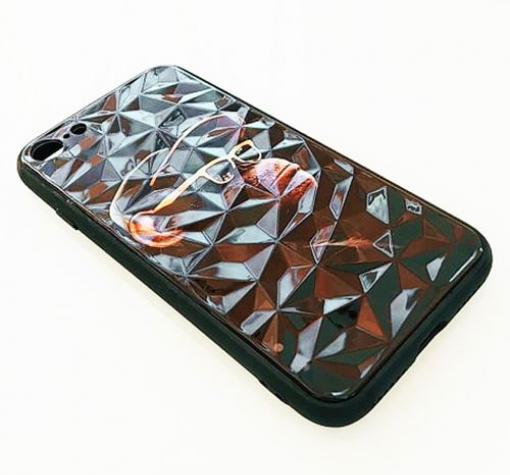 Луксозен твърд гръб 3D за Apple iPhone 6 / iPhone 6S - маймуна / черна призма
