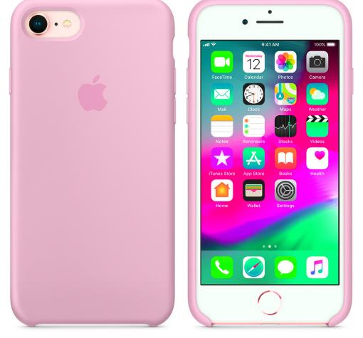 Оригинален гръб Silicone Cover за Apple iPhone 6 / iPhone 6S - розово
