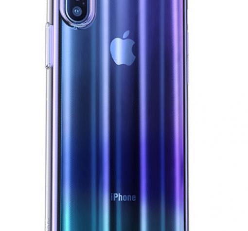 Луксозен твърд гръб Baseus Aurora Series за Apple iPhone XS Max - син