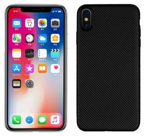 Силиконов калъф / гръб / TPU за Apple iPhone XS Max - черен / Carbon