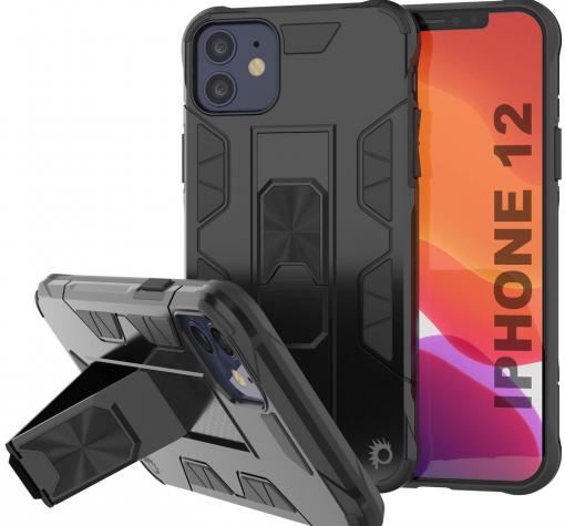 Удароустойчив гръб Hybrid Case със стойка и магнитно захващане за Apple iPhone 12 Mini 5.4'' – черен