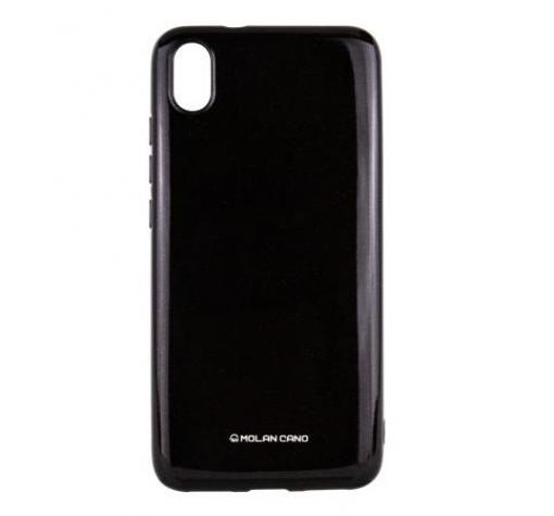 Силиконов калъф / гръб / Molan Cano Glossy Jelly Case за Apple iPhone XR - черен / гланц / брокат
