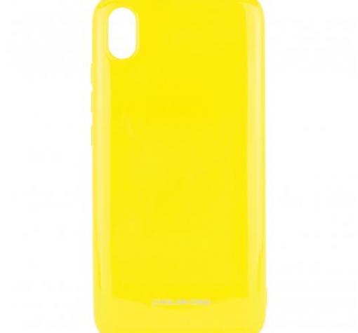 Силиконов калъф / гръб / Molan Cano Glossy Jelly Case за Apple iPhone XR - жълт / гланц / брокат
