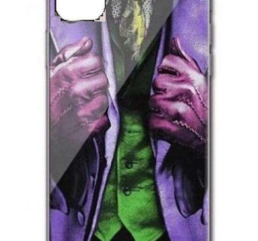 Луксозен стъклен твърд гръб за Apple iPhone 11 6.1" - Joker / Suit