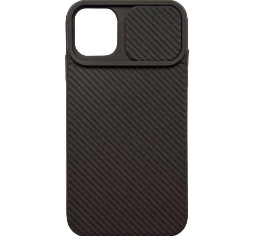 Удароустойчив силиконов калъф / кейс / TPU case Slide Camera Lens за Apple iPhone 12 /12 Pro 6.1'' - черен