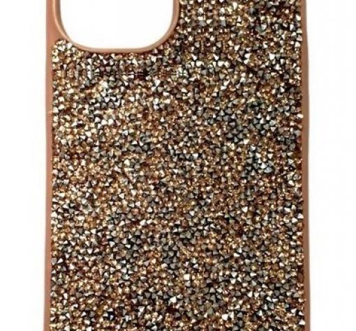 Луксозен твърд гръб Swarovski за Apple iPhone 13 6.1'' - Rose Gold / камъни