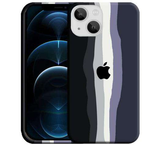 Силиконов калъф / гръб / TPU кейс за Apple iPhone 13 6.1'' - Black Rainbow