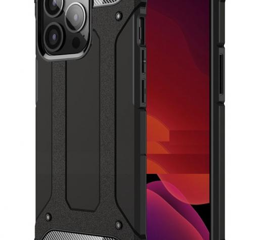 Силиконов гръб TPU case Spigen Hybrid с твърда част за Apple iPhone 13 Mini 5.4" - черен кейс
