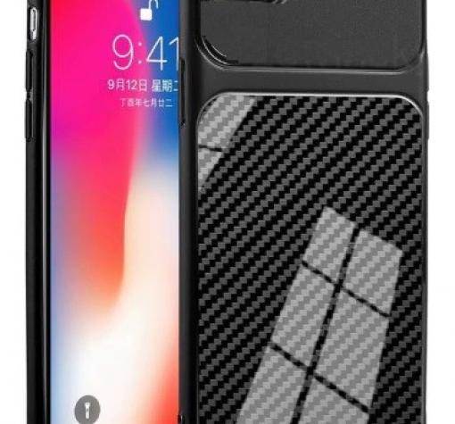 Луксозен силиконов калъф / гръб / TPU Auto Focus за Apple iPhone 6 / iPhone 6S - черен / Carbon