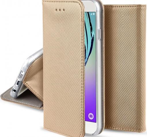 Кожен калъф Magnet Case със стойка за Nokia 2.1 2018 - златен