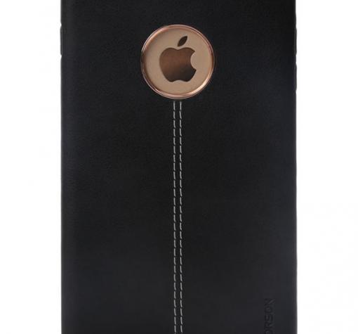 Луксозен кожен гръб VORSON за Apple iPhone 7 / iPhone 8 - черен