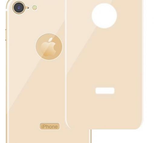 Tempered Glass Protector Apple iPhone 7 / iPhone 8 / Стъклен протектор за Apple iPhone 7 / iPhone 8 - златист / гръб