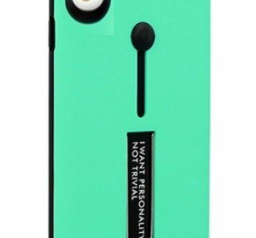 Луксозен гръб Vennus Hybrid Armor със стойка за Apple iPhone X - мента