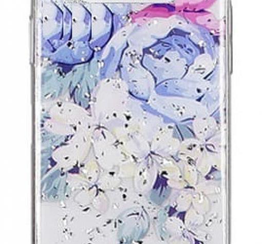 Луксозен силиконов калъф / гръб / TPU за Samsung S10 Lite / S10e - Далия / блестящи частици