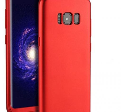 Силиконов калъф / гръб / TPU 360° KST за Samsung S8 G950 - червен / лице и гръб