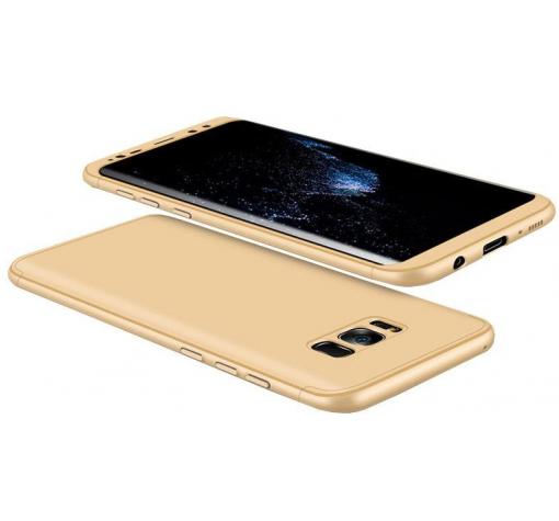Луксозен твърд гръб GKK 3in1 360° Full Cover за Samsung S8 G950 - златист / лице и гръб