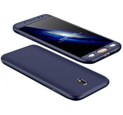 Луксозен твърд гръб GKK 3in1 360° Full Cover за Samsung J5 2017 J530 - син / лице и гръб