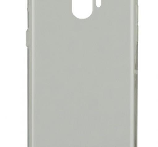 Ултра тънък силиконов калъф / гръб / TPU Ultra Thin за Samsung J4 2018 - сив / прозрачен