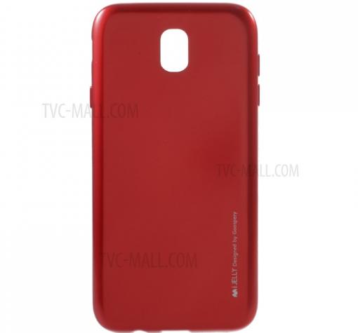 Силиконов калъф / гръб / TPU MERCURY i-Jelly Case Metallic Finish за Samsung J7 2017 J730 - червен