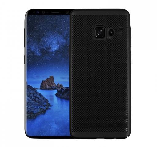 Луксозен твърд гръб за Samsung J4 Plus 2018 - черен / Grid