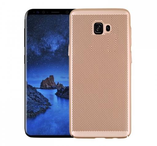 Луксозен твърд гръб за Samsung J4 Plus 2018 - златист / Grid
