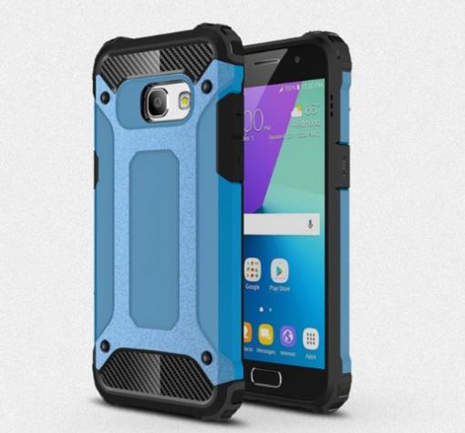 Силиконов гръб TPU Spigen Hybrid с твърда част за Samsung J4 Plus 2018 - син