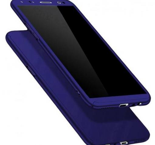 Твърд гръб Magic Skin 360° FULL за Samsung J6 Plus 2018 - син