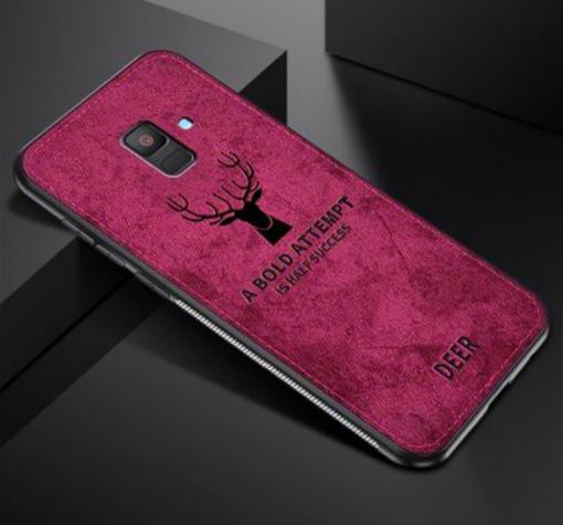 Луксозен гръб Deer за Samsung J6 2018 - цикламен