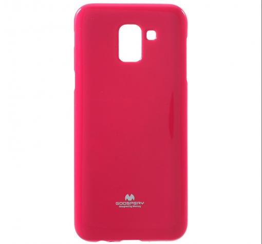 Луксозен силиконов калъф / гръб / TPU Mercury GOOSPERY Jelly Case за Samsung J6 2018 - розов