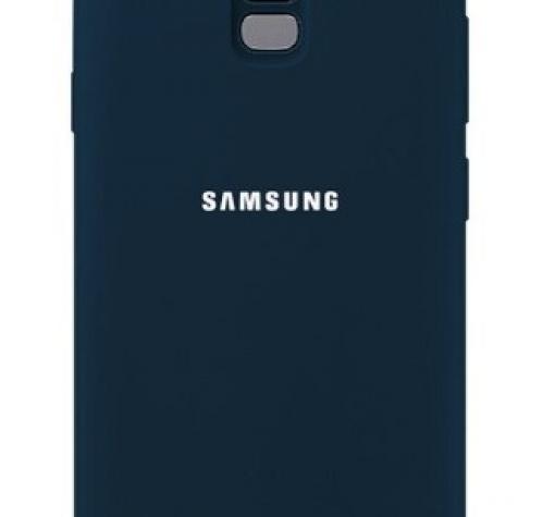 Оригинален гръб Silicone Cover за Samsung J6 2018 - тъмно син