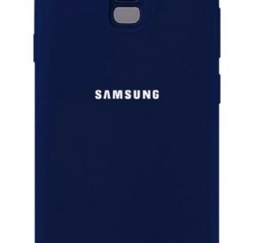 Оригинален гръб Silicone Cover за Samsung A8 2018 A530F - тъмно син