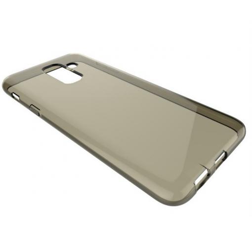 Ултра тънък силиконов калъф / гръб / TPU Ultra Thin за Samsung J6 2018 - сив / прозрачен